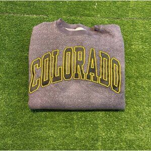 Vintage Colorado Buffaloes sweatshirt mens large gray gold crewneck football 36